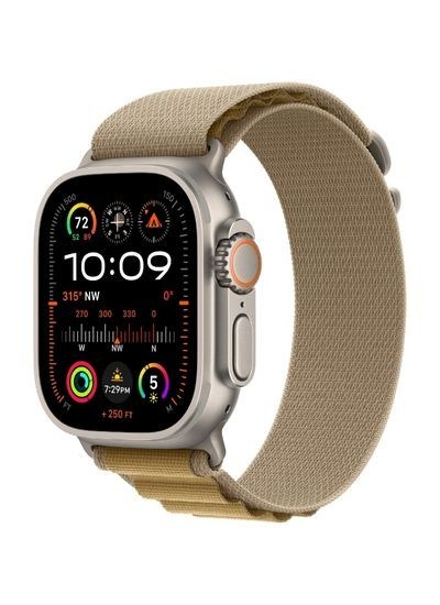 Apple Watch Ultra 2 Titan Natur Alpine Loop Mandel