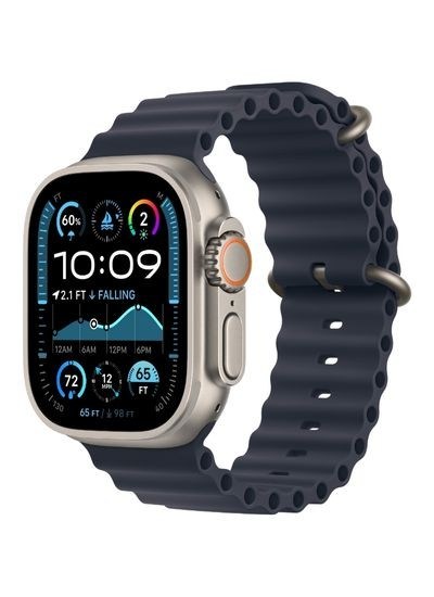 Apple Watch Ultra 2 Titan Natur Ocean Armband Marine