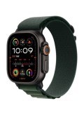 Apple Watch Ultra 2 Titan Schwarz Alpine Loop Dunkelgrün