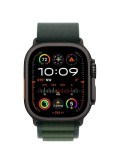 Apple Watch Ultra 2 Titan Schwarz Alpine Loop Dunkelgrün