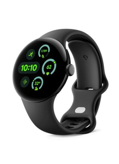 Google Pixel Watch 3 Bluetooth/WLAN 41 mm Aluminiumgehäuse in Matte Black / Sportarmband in Obsidian