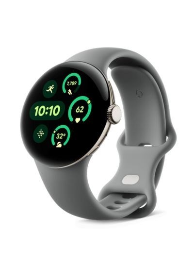 Google Pixel Watch 3 Bluetooth/WLAN 41 mm Aluminiumgehäuse in Champagne Gold / Sportarmband in Hazel