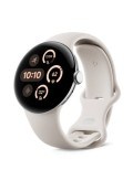 Google Pixel Watch 3 Bluetooth/WLAN 41 mm Aluminiumgehäuse in Polished Silver / Sportarmband in Porcelain