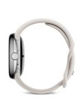 Google Pixel Watch 3 Bluetooth/WLAN 41 mm Aluminiumgehäuse in Polished Silver / Sportarmband in Porcelain