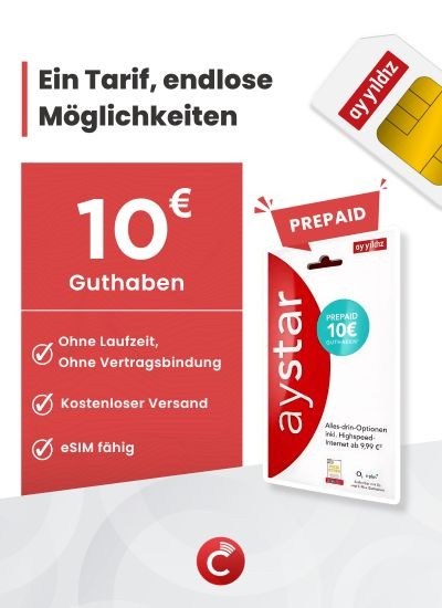Ay Yildiz Ay Star Prepaidkarte 10€ Guthaben