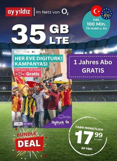 Ay Yildiz Digiturk 12 Monate Full Sport Paket & Ay Allnet