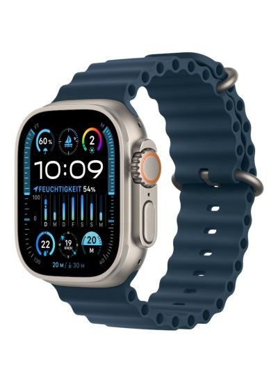 Apple Watch Ultra 2 49 mm GPS + Cellular Ocean Armband Blau