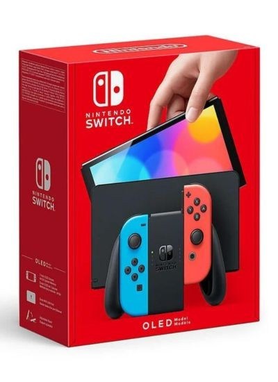 Nintendo Switch OLED Modell Konsole 64 GB Neon-Blau/Neon-Rot